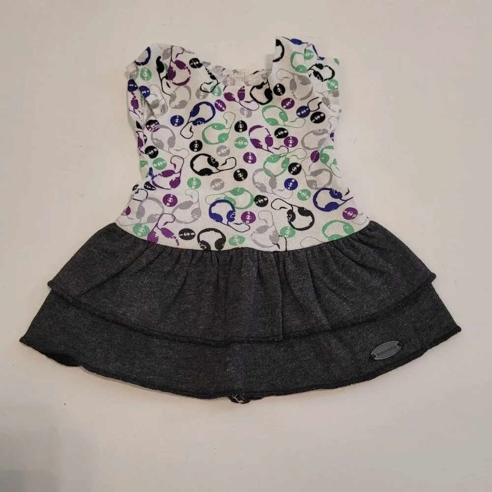American Girl‎ Doll  Z Yang Sightseeing Outfit Dress Only Headphone Print